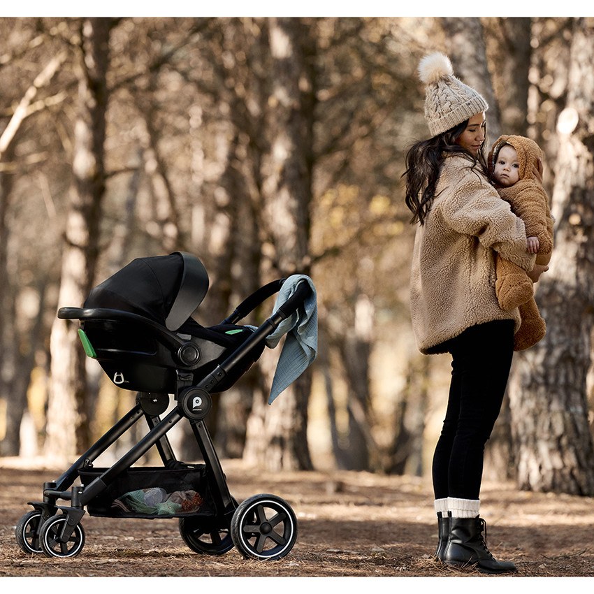 Poussette duo Théa 2 en 1 gris chiné/noir 