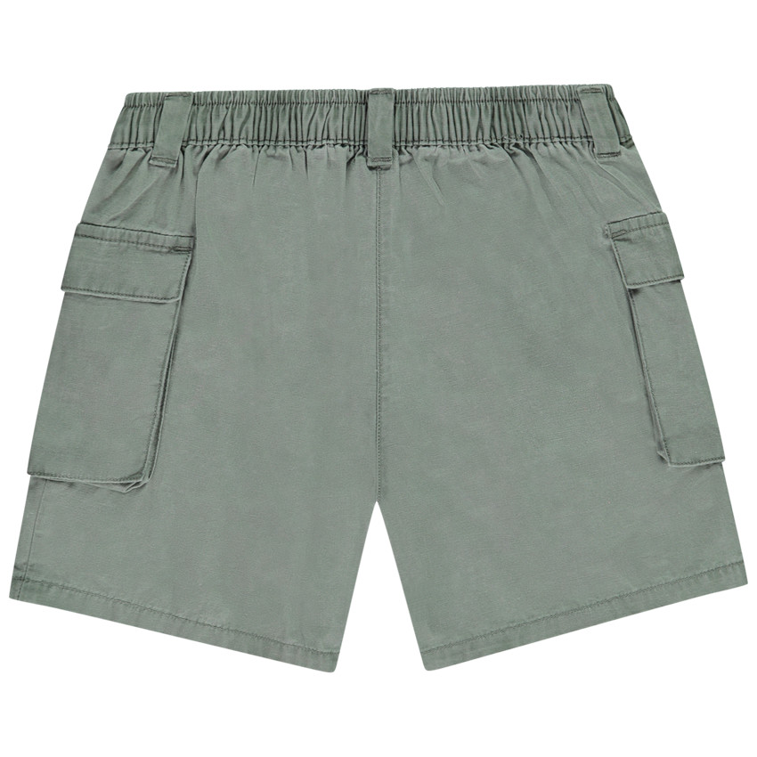 Short en toile à poches et taille élastiquée pour fille 