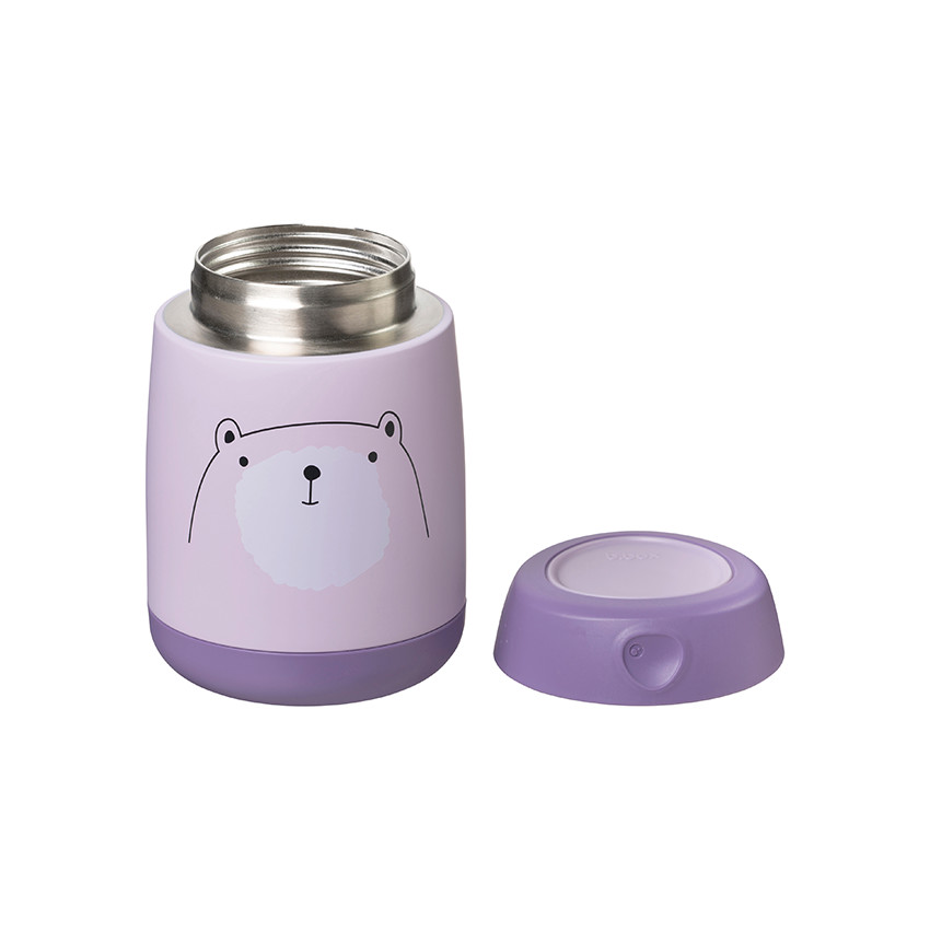 Lunchbox isotherme en inox violet Bear 120 ml 