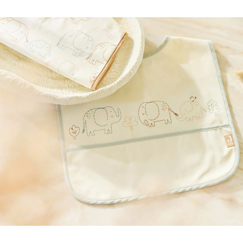Bavoir à manches imperméable - Elephant Tales - 2 Pcs 