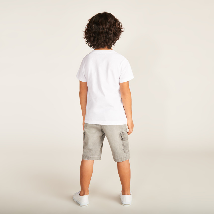 T-shirt manches courtes print fantaisie avec patch bouclettes pour garçon 