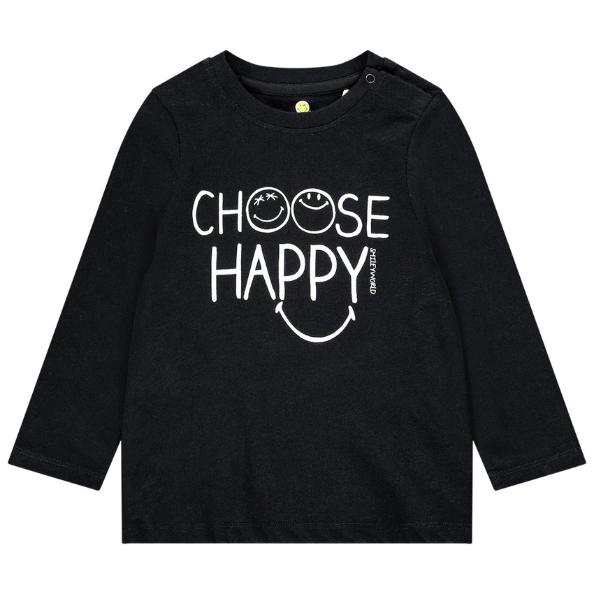 T-shirt manches longues en coton print SmileyWorld pour bébé garçon 