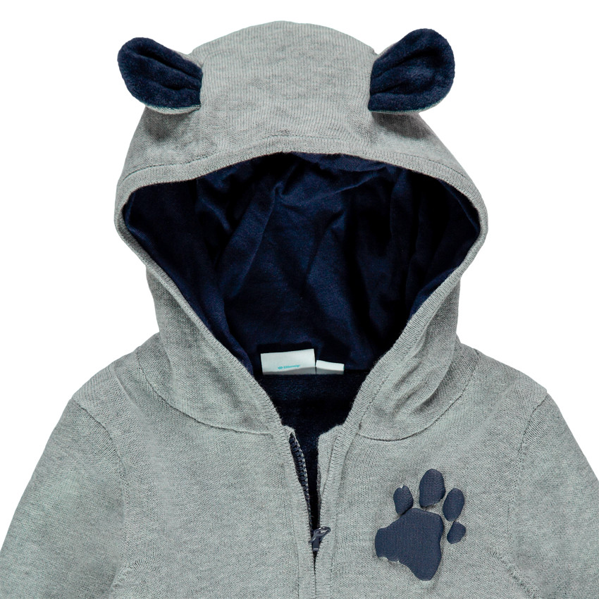 Gilet en molleton à capuche print empreinte et Simba Disney au dos 