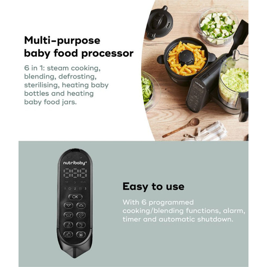 Robot multifonctions Nutribaby(+) XL Mineral Black 