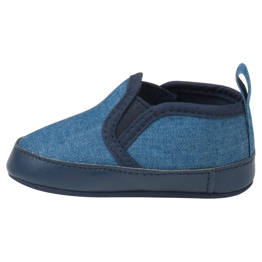 Baskets basses effet jeans à élastiques 