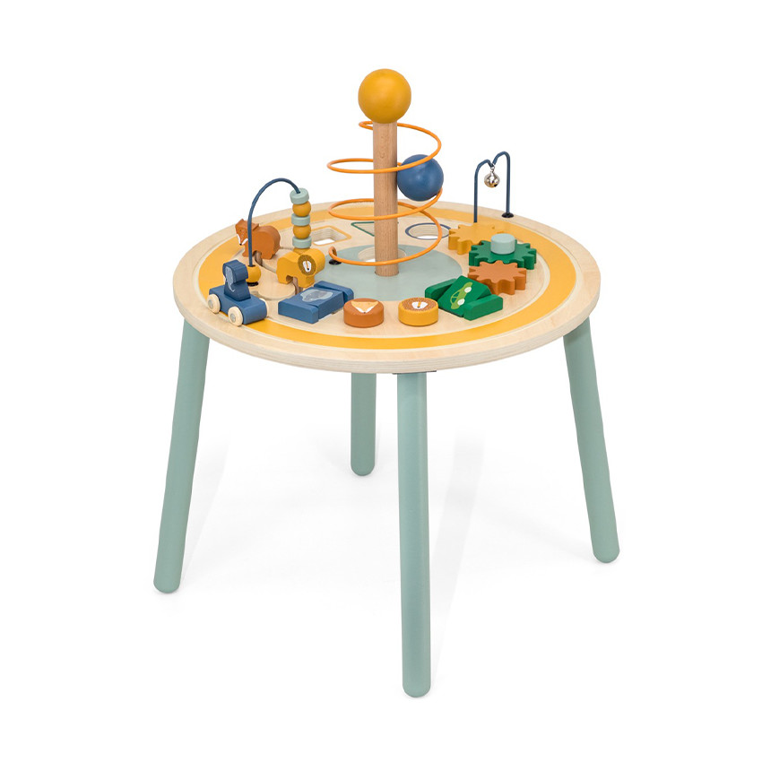 Table d'activités en bois animaux 