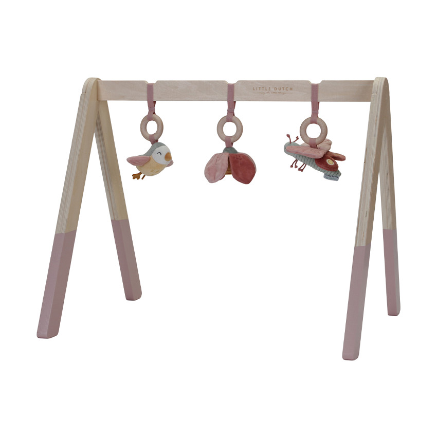 Arche de jeu en bois avec 3 jouets Flowers & Butterflies 