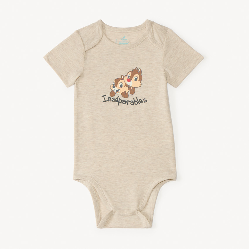 Lot de 3 bodies manches courtes Tic & Tac Disney pour bébé garçon (finitions différentes selon l'âge) 