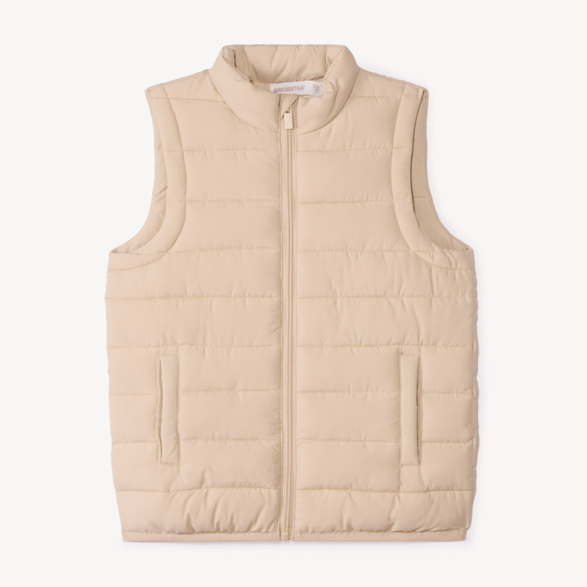 Doudoune sans manches matelassée unie pour garçon