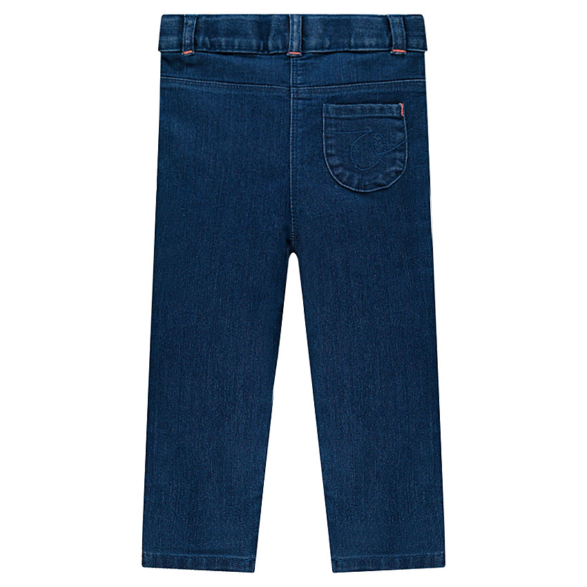 Jeans slim avec fleurs brodées 