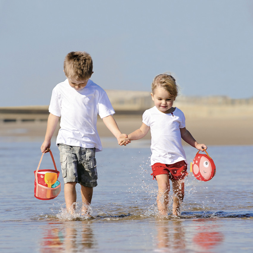 Set de jouets de plage 4 pièces avec seau pliable 