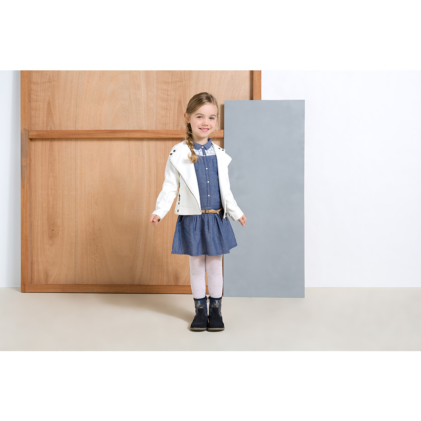 Robe effet jeans avec détail dentelle et ceinture amovible 