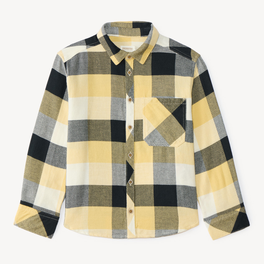 Chemise manches longues garçon à carreaux