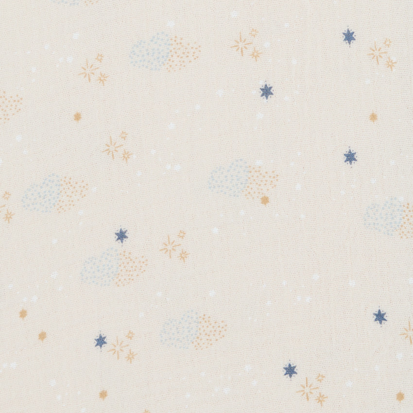 Gigoteuse sans manches en gaze de coton imprimé étoiles TOG 0,5 - Bande de Rêveurs 