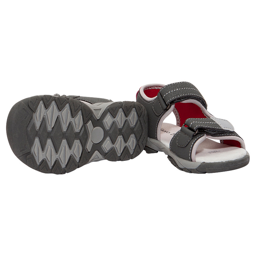 Nu-pieds effet cuir à scratchs 