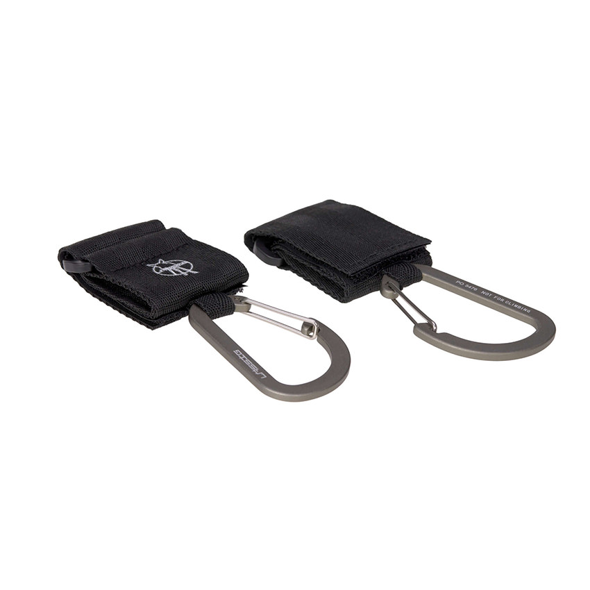 Set de 2 mousquetons pour poussette - Noir - Noir (Lassig) - Image 2