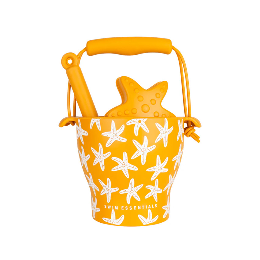 Set de plage seau + pelle + 3 moules - Étoile de mer
