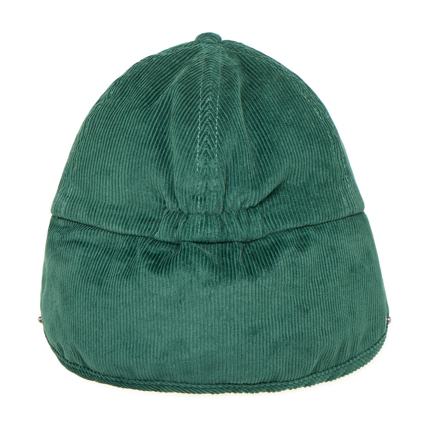 Casquette garçon en velours côtelé doublée sherpa 