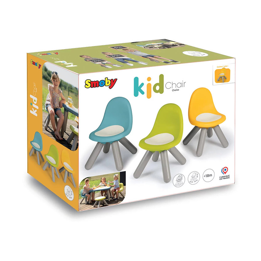 Chaise en plastique jaune pour enfant 