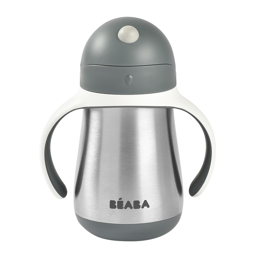 Tasse à paille en inox 250 ml - Gris minéral 