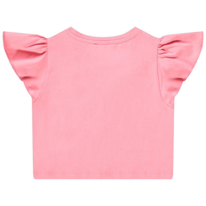 T-shirt manches courtes print papillon effet pétales 3D pour fille 