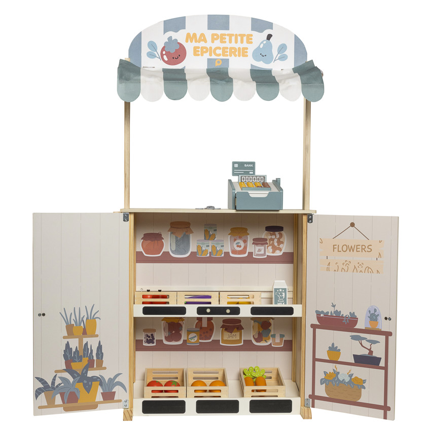 Set dinette en bois Mon épicerie fine