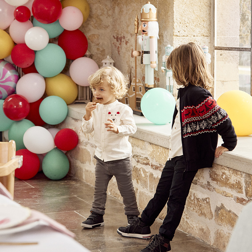 Jean slim uni pour garçon 