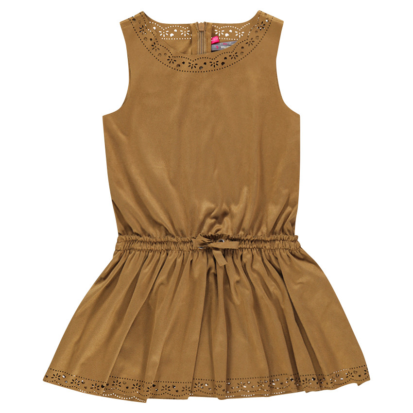 Robe sans manches effet daim 