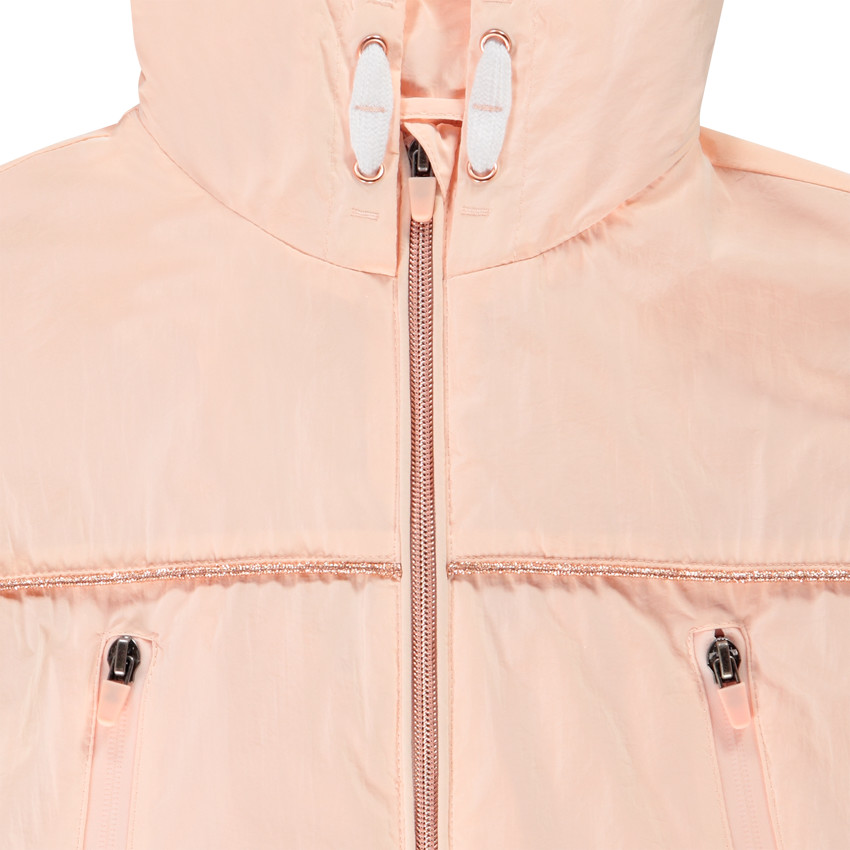Coupe-vent à capuche rose clair pour fille 