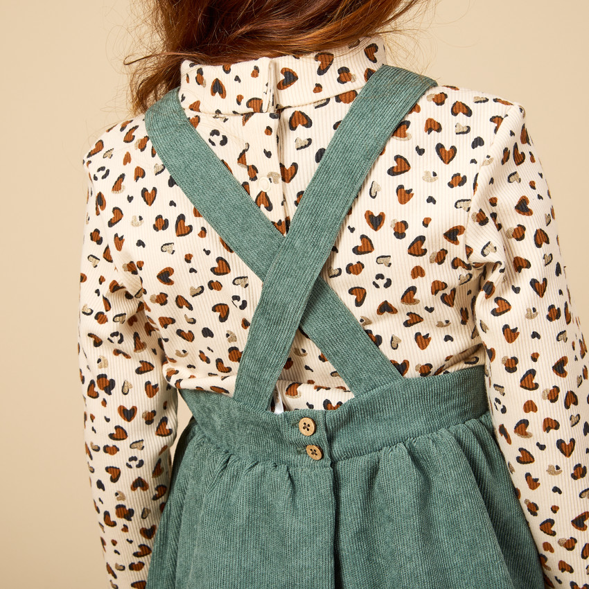 Robe courte sans manches uni en velours pour bébé fille 