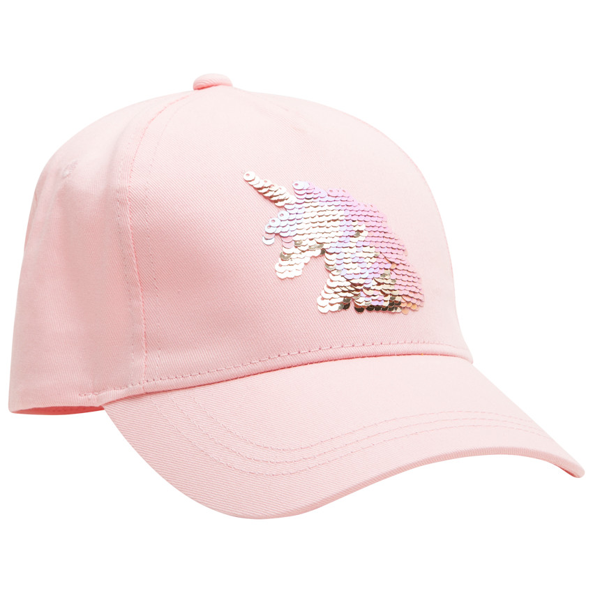 Casquette en twill avec licorne en sequins magiques 