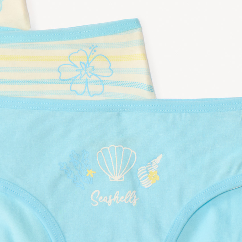 Lot de 7 culottes motifs plage pour fille  