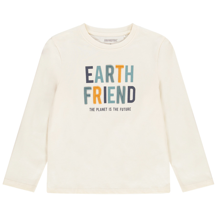 T-shirt manches longues en coton IC* avec broderie et print pour garçon Main T-shirt manches longues en coton IC* avec broderie et print pour garçon