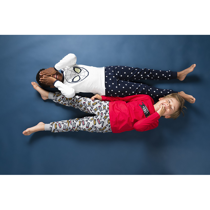 Pyjama en interlock 2 pièces imprimé fluo Spider-man pour garçon 