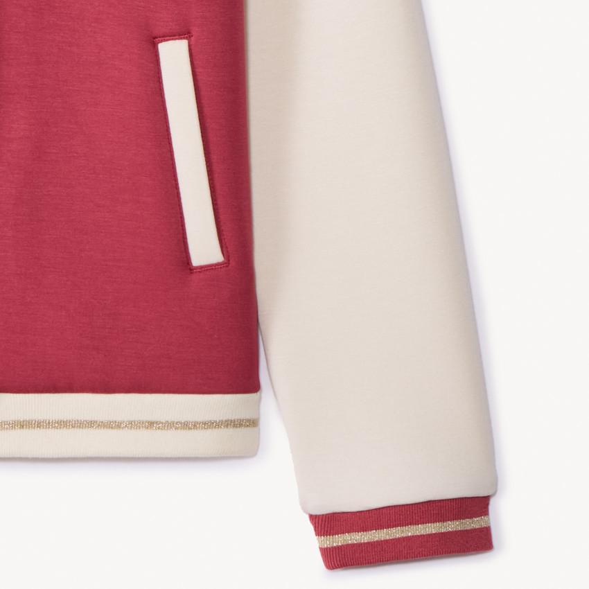 Gilet en molleton à col teddy effet colorblock pour fille 