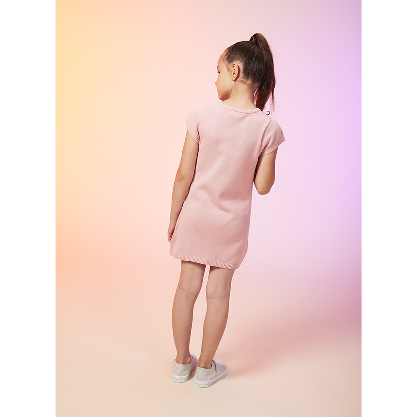 Robe en tricot print fantaisie pour fille 