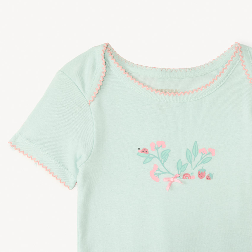 Lot de 5 bodies manches courtes fantaisie pour bébé fille  