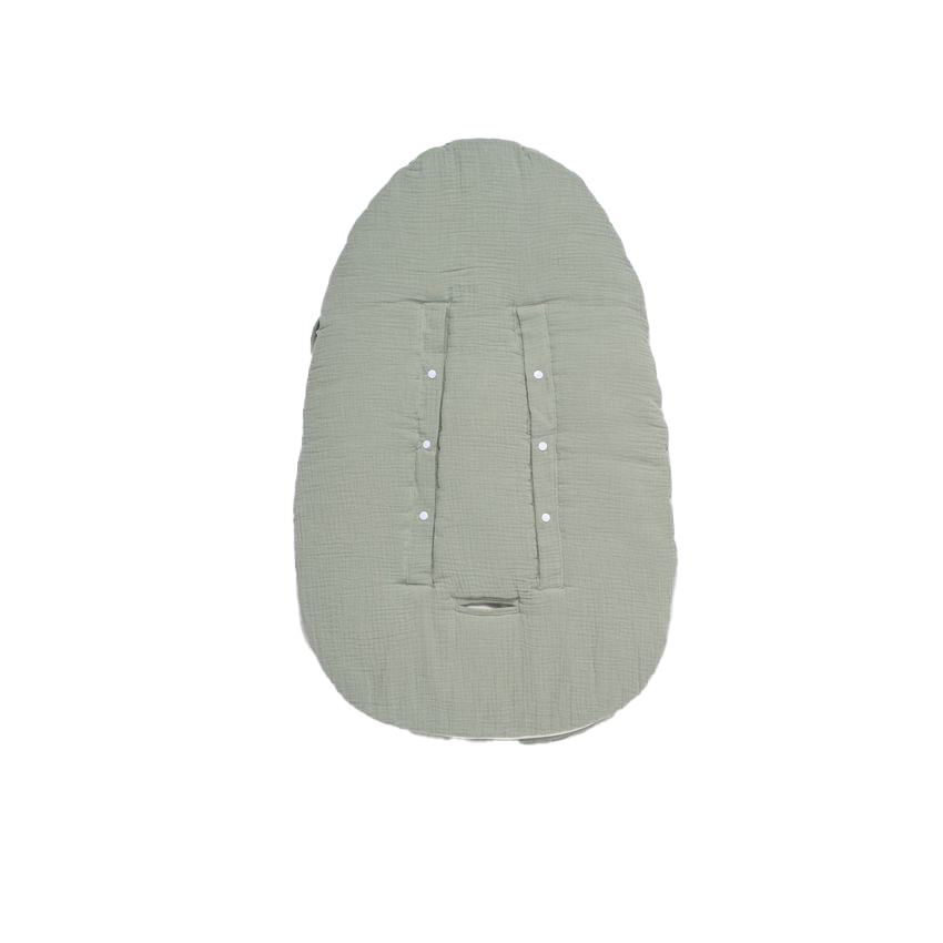 Nid d'ange 5 attaches uni vert sauge  