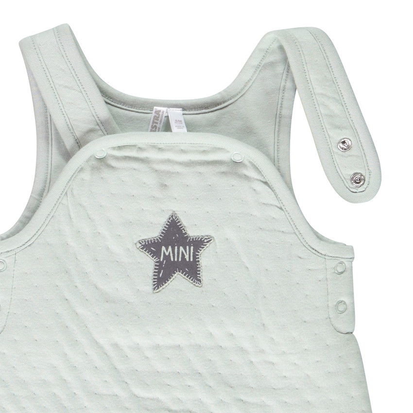 Ensemble salopette matelassée + t-shirt imprimé étoiles pour bébé 
