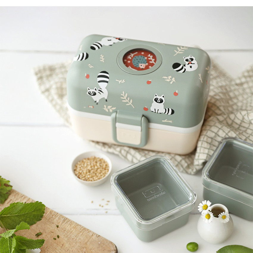 Lunchbox Tresor - Racoon 800ml - Vert (Monbento) - Image 3