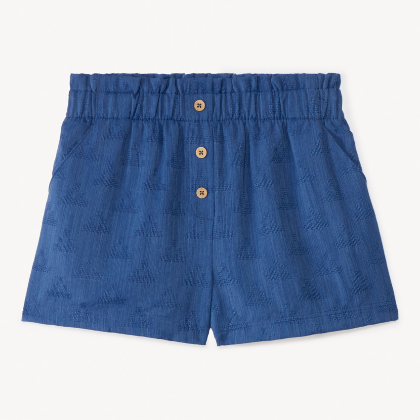 Short texturé uni pour fille