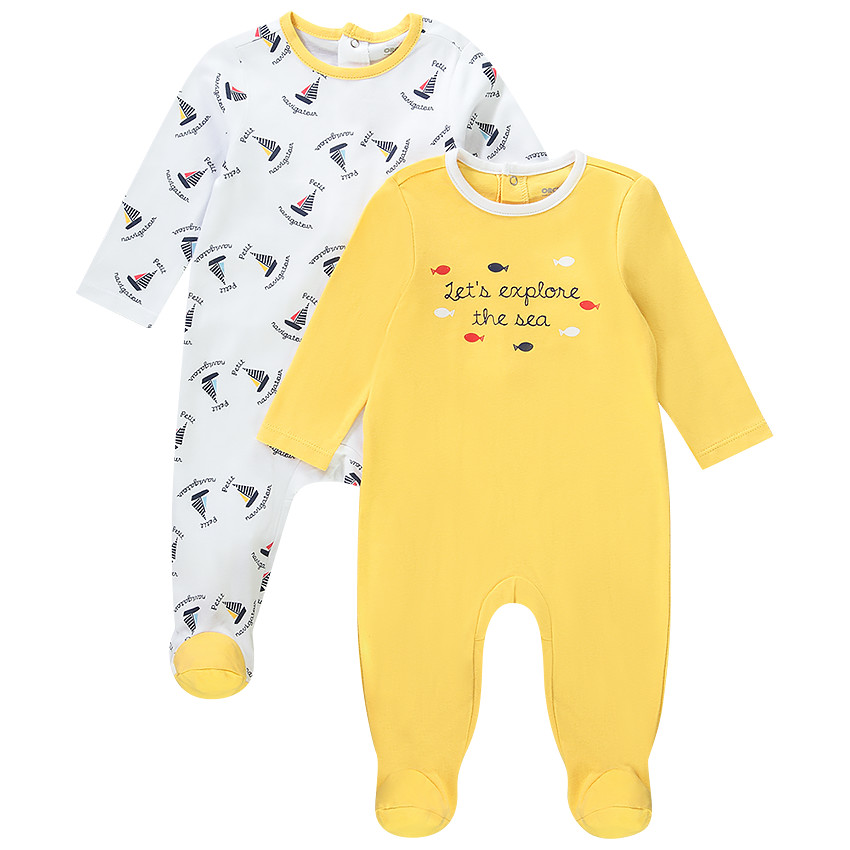 Lot de 2 dors bien en jersey pour bébé garçon 