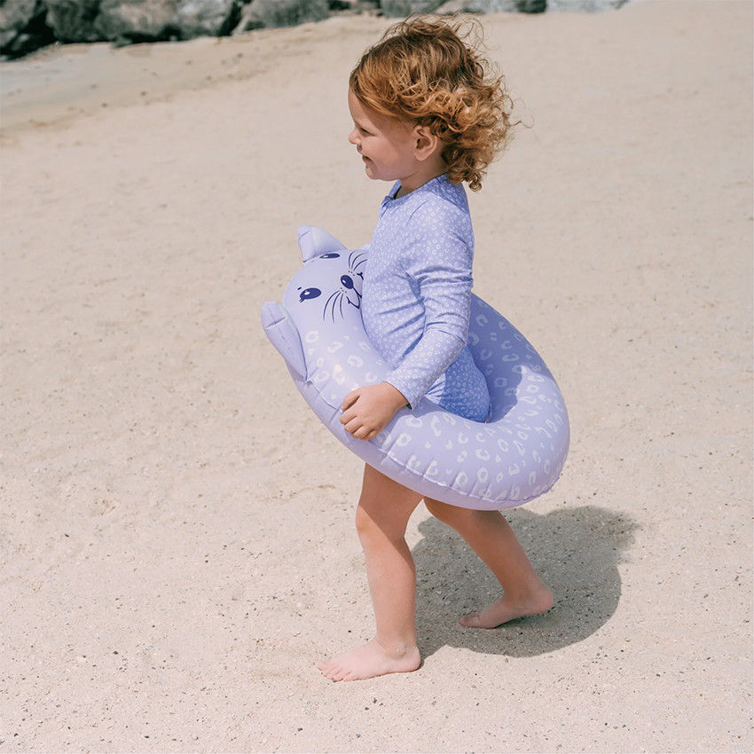 Petite bouée gonflable imprimé Panthère lilas Ø 55 cm 