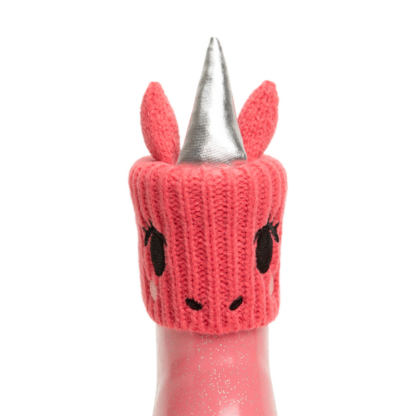 Bottes de pluie pailletées pour fille à col tricot motif licorne 