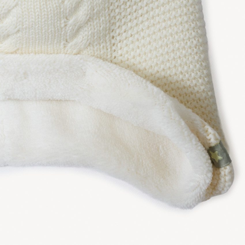 Bonnet ludique en tricot doublé sherpa pour bébé 