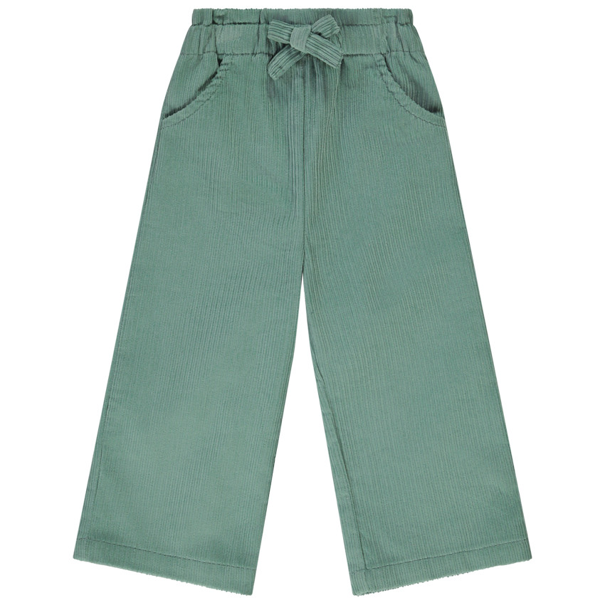 Pantalon large en velours côtelé avec poches fantaisie pour bébé fille 