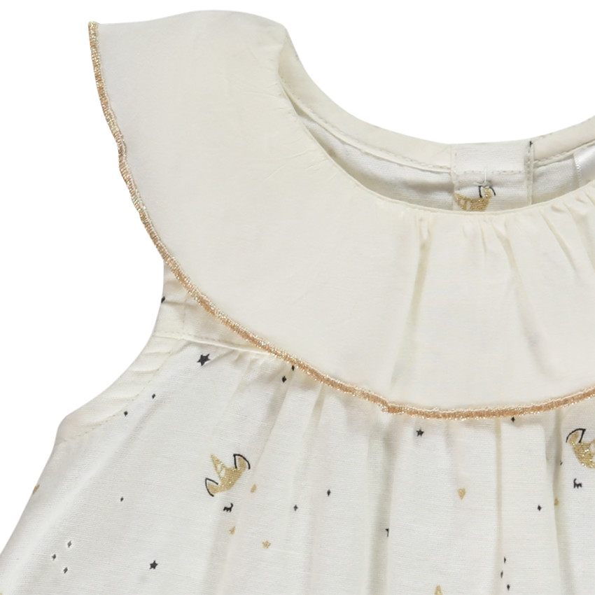 Ensemble 2 pièces avec robe imprimé licornes pour bébé fille 