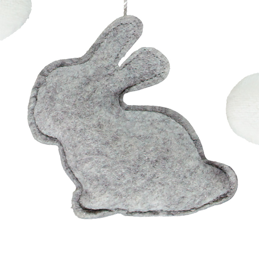 Décoration murale lapins et nuages 