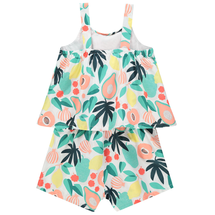 Combishort imprimée fruits pour fille 