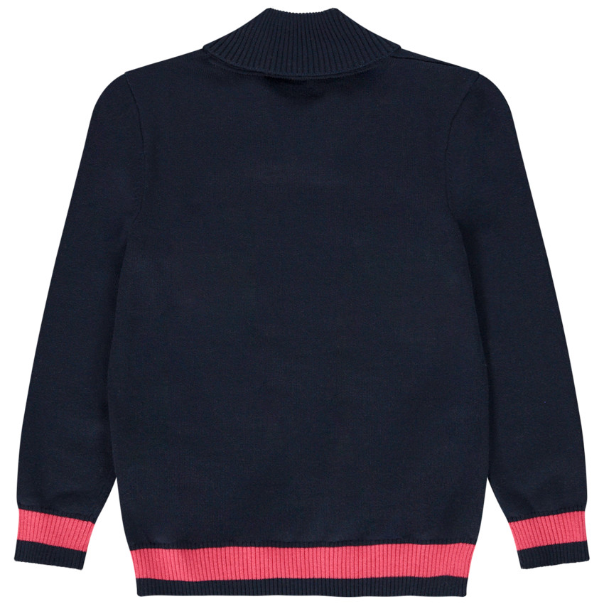 Pull en maille col châle avec visuel tissé Superman Warner pour garçon 